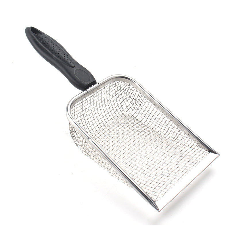 Stainless Steel Cat Litter Scoop – Long Handle Waste Shovel