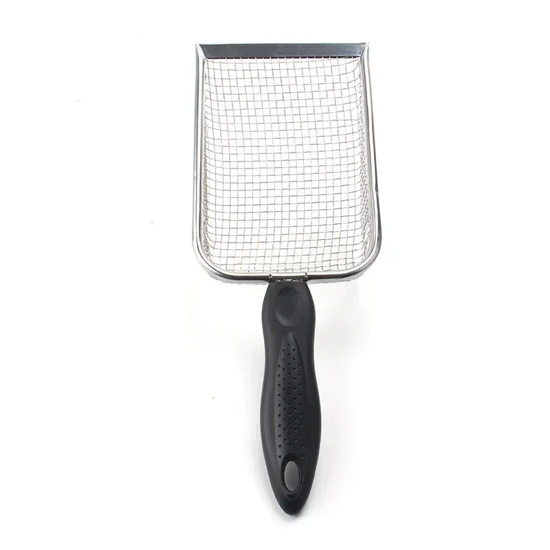 Stainless Steel Cat Litter Scoop – Long Handle Waste Shovel