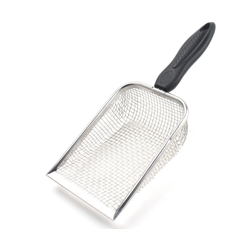 Stainless Steel Cat Litter Scoop – Long Handle Waste Shovel