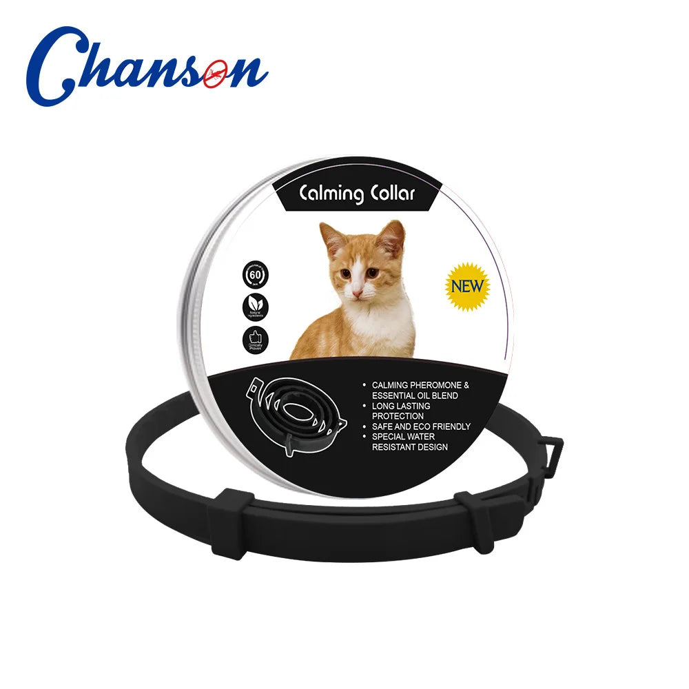 Pet Calming Collar For Cats Dogs Adjustable Anxiety Pheromone Reducing Pet Collar Lasting Natural Calm Relax Soothing Collars