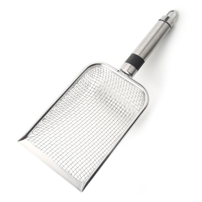 Stainless Steel Cat Litter Scoop – Long Handle Waste Shovel