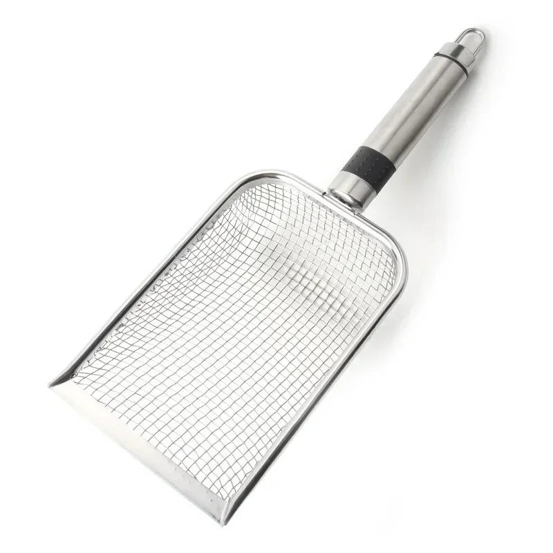 Stainless Steel Cat Litter Scoop – Long Handle Waste Shovel