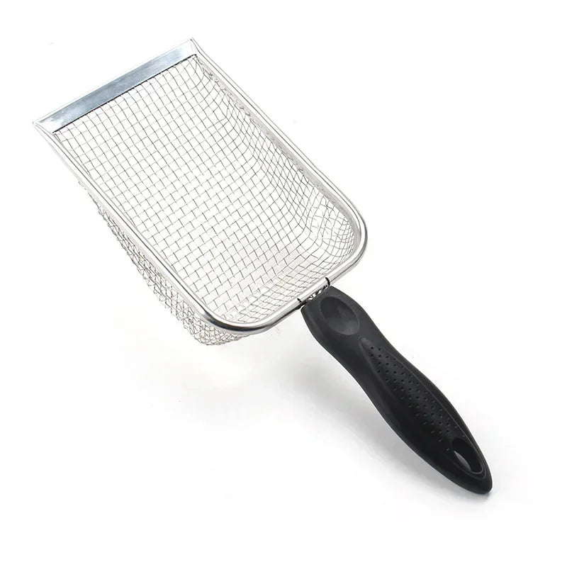 Stainless Steel Cat Litter Scoop – Long Handle Waste Shovel